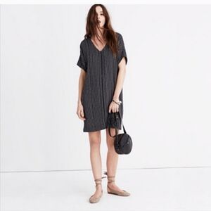Madewell Novel Dress in Chalkboard Stripe Size Small